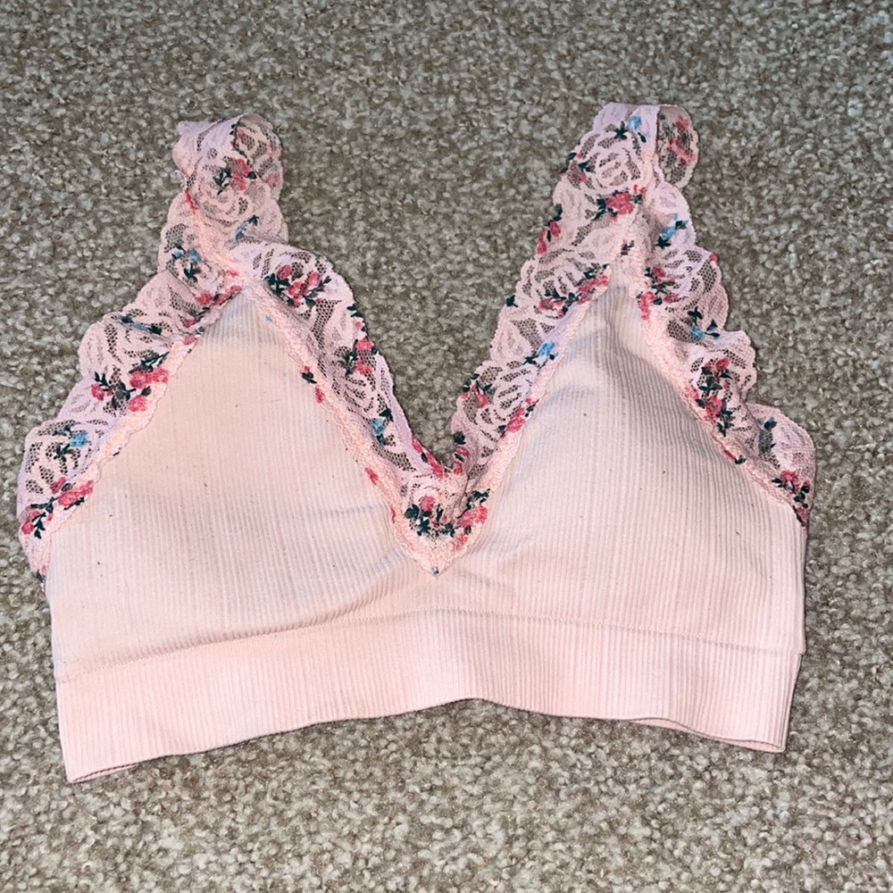 PINK floral bralette